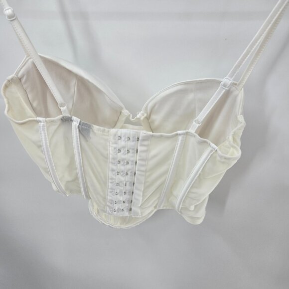 Windsor White Satin Bustier Corset Size Small - Picture 4 of 14
